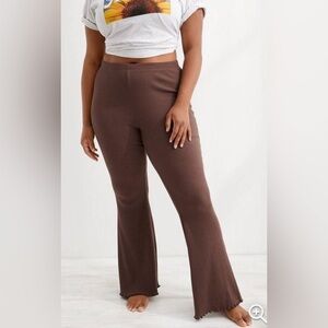Aerie Kick It Ribbed Super Flare Pants